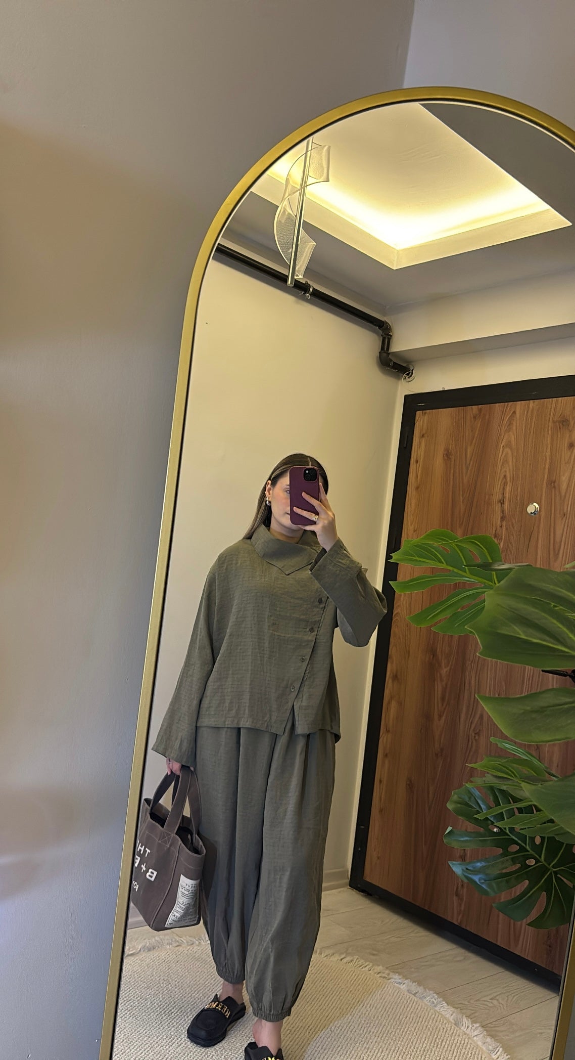 Doğal Dokulu Şalvar Takım