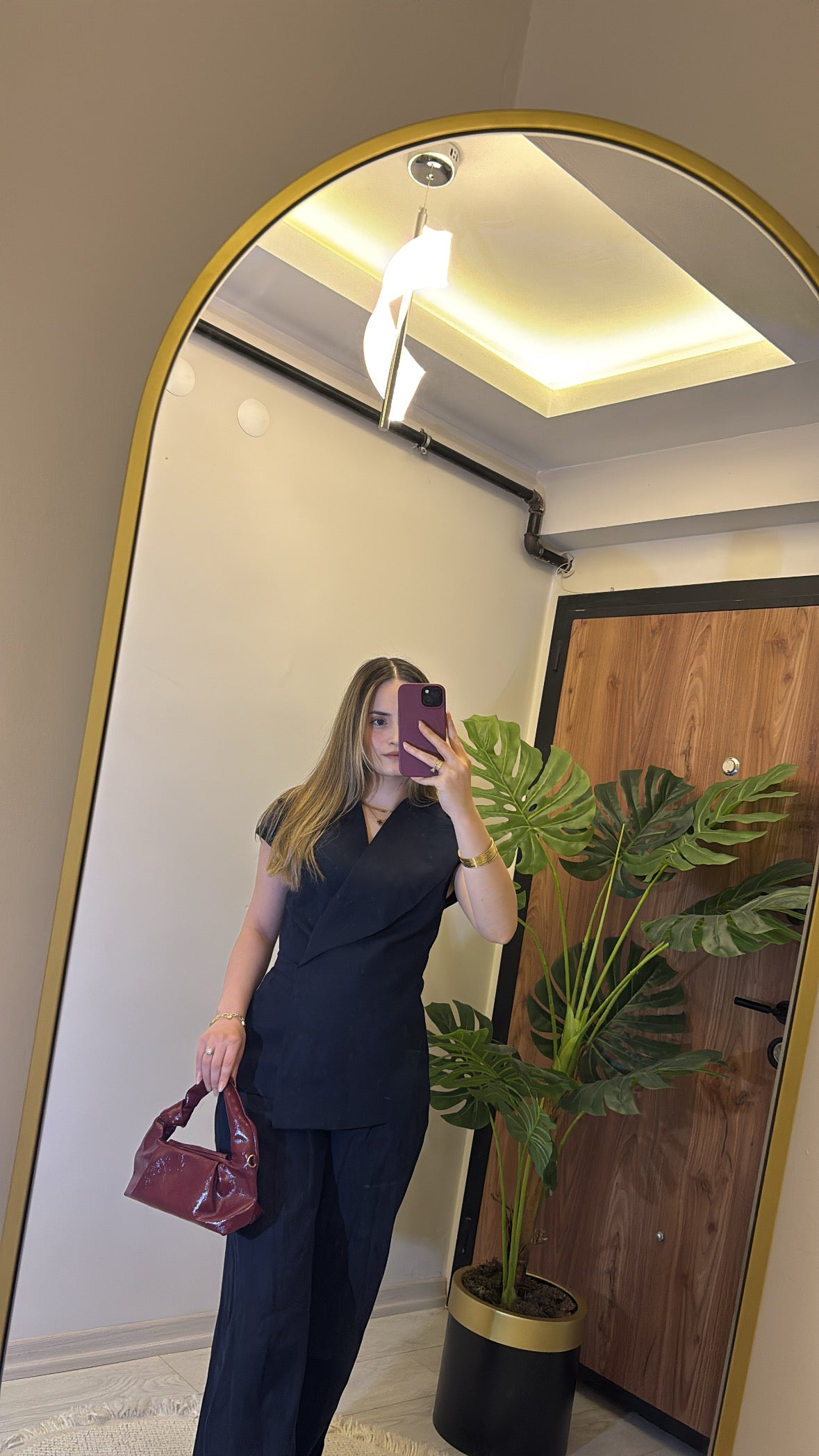 Kruvaze Kesim Kolsuz Ceket ve Pantolon Takım