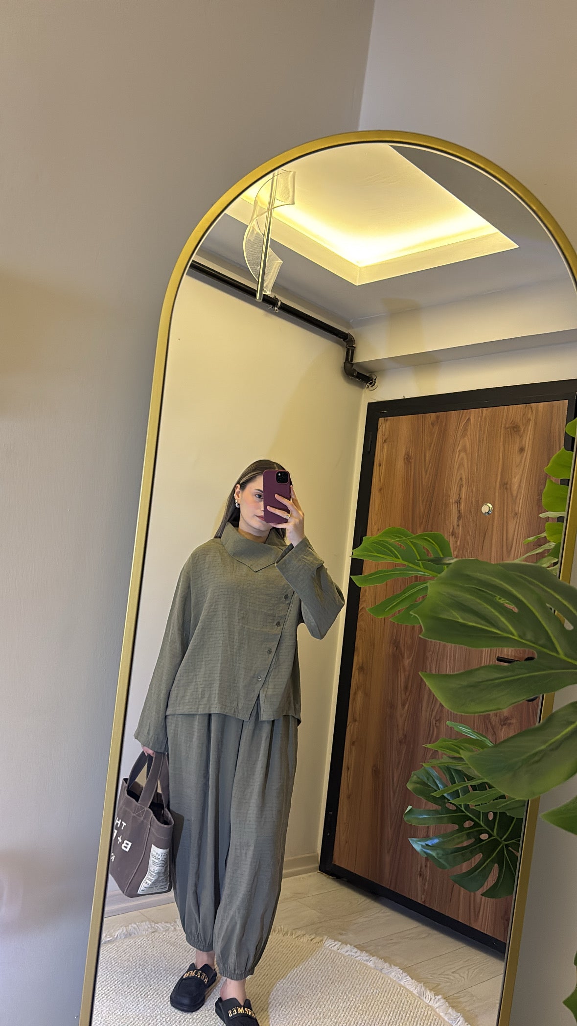 Doğal Dokulu Şalvar Takım