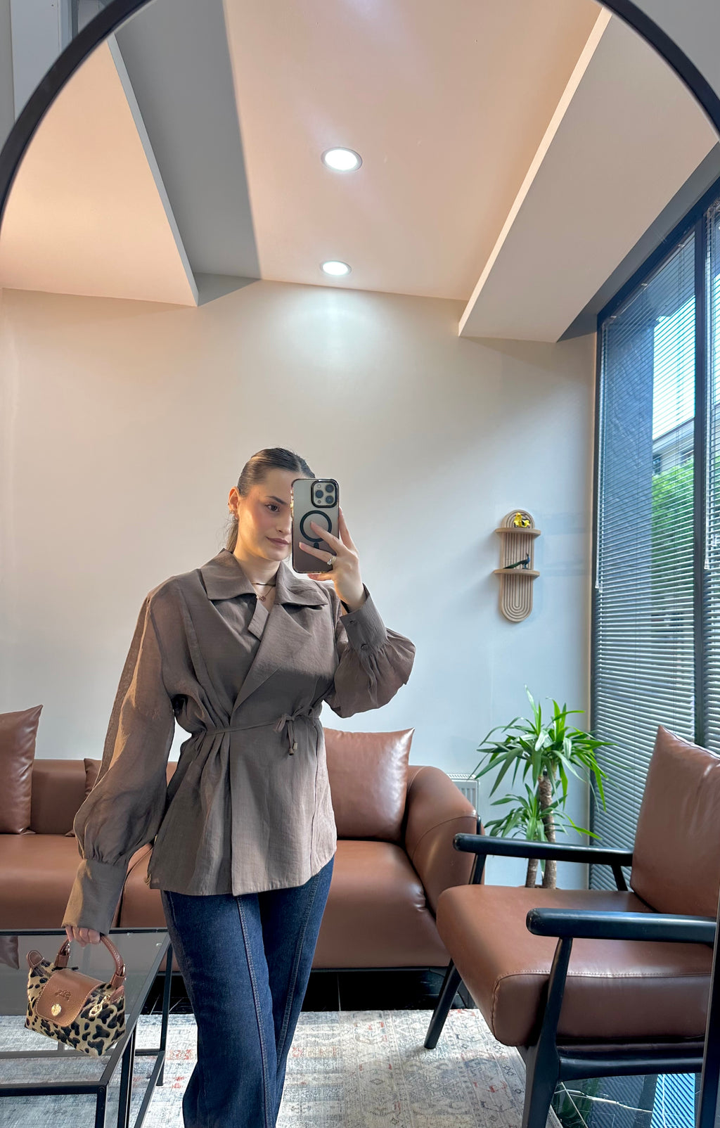 Vizon Kruvaze Bağlama Detaylı Bluz