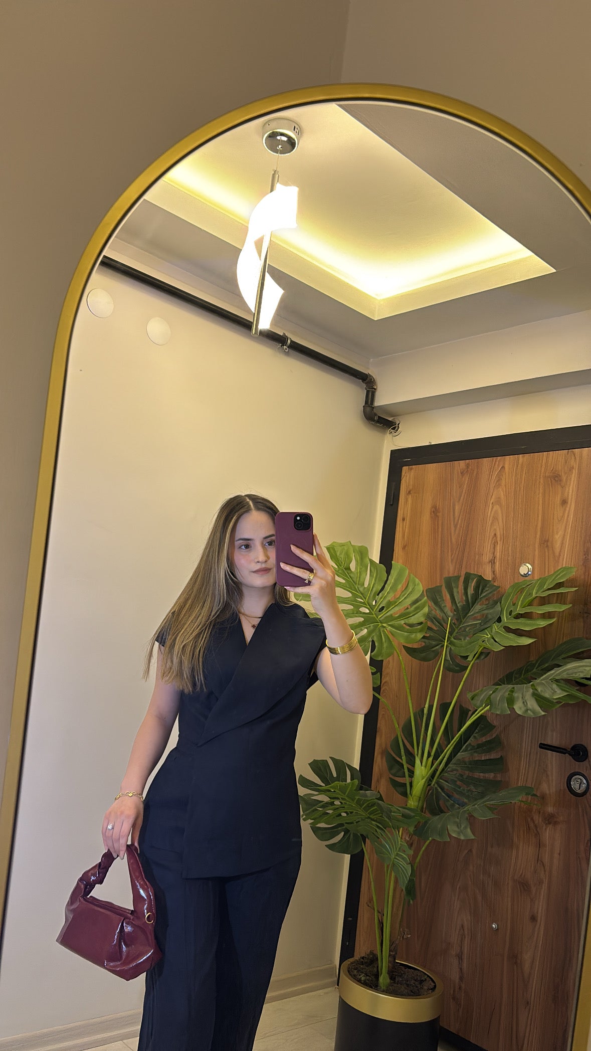 Kruvaze Kesim Kolsuz Ceket ve Pantolon Takım